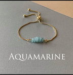Aquamarine Vintage Natural Stone Bracelet