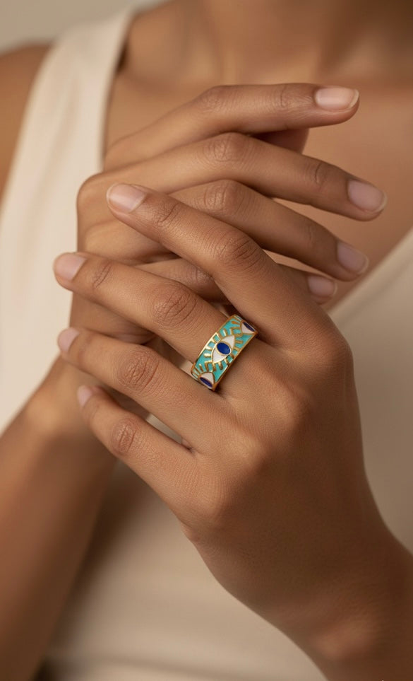 Boho Blue Ring