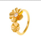 Different Shaped Floral Adjustable Toe Ring