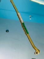 Luxury Emerald and Diamond Tennis Bracelet