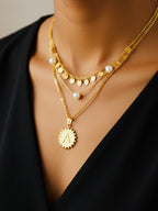 Alphabet hip hop style layered necklace