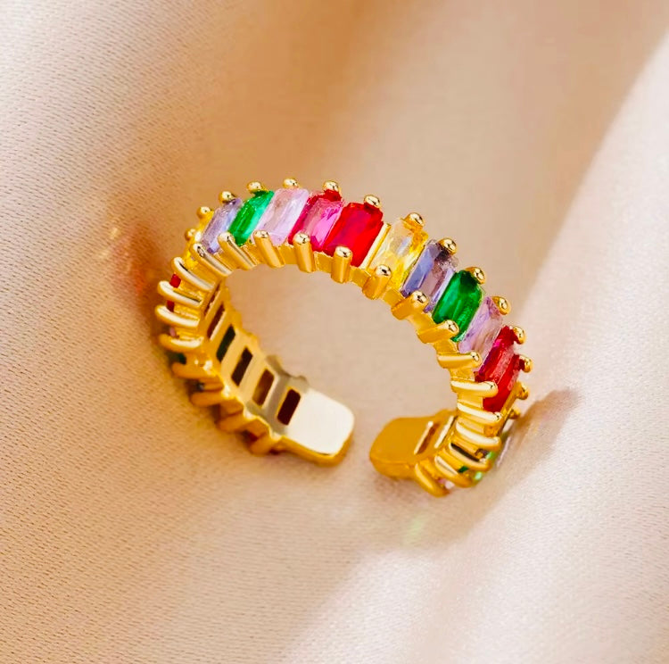 Bohemian Multi Coloured Adjustable Ring