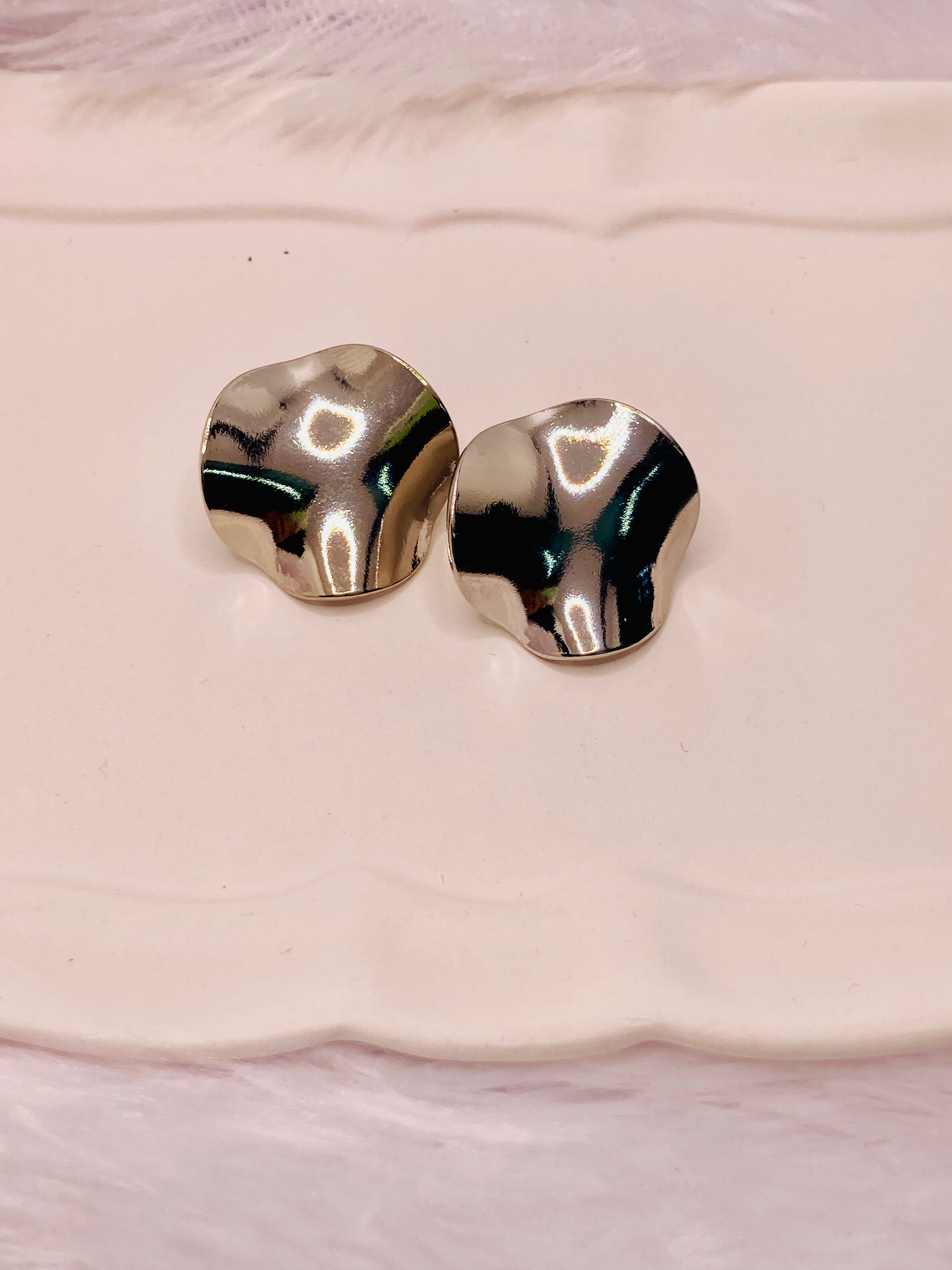 The Sculpted Moon Studs