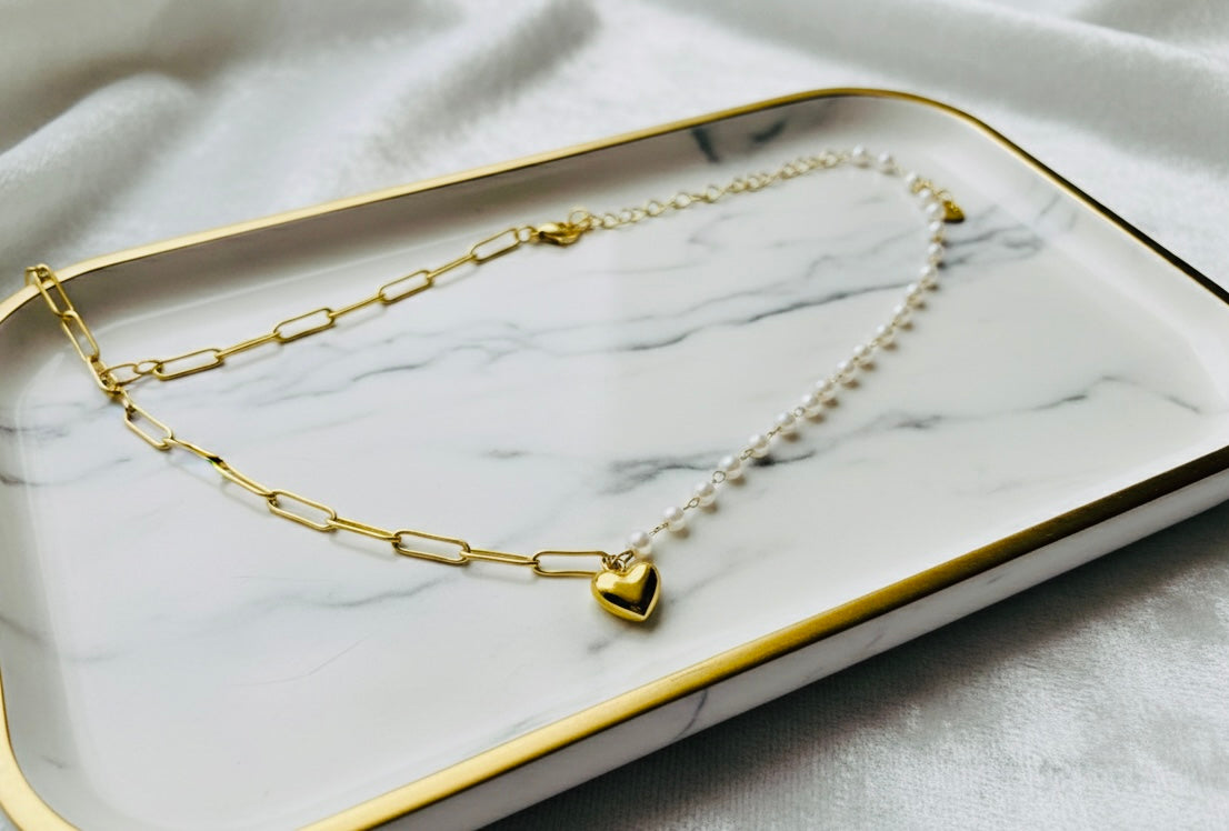 The Duality of Heart Necklace