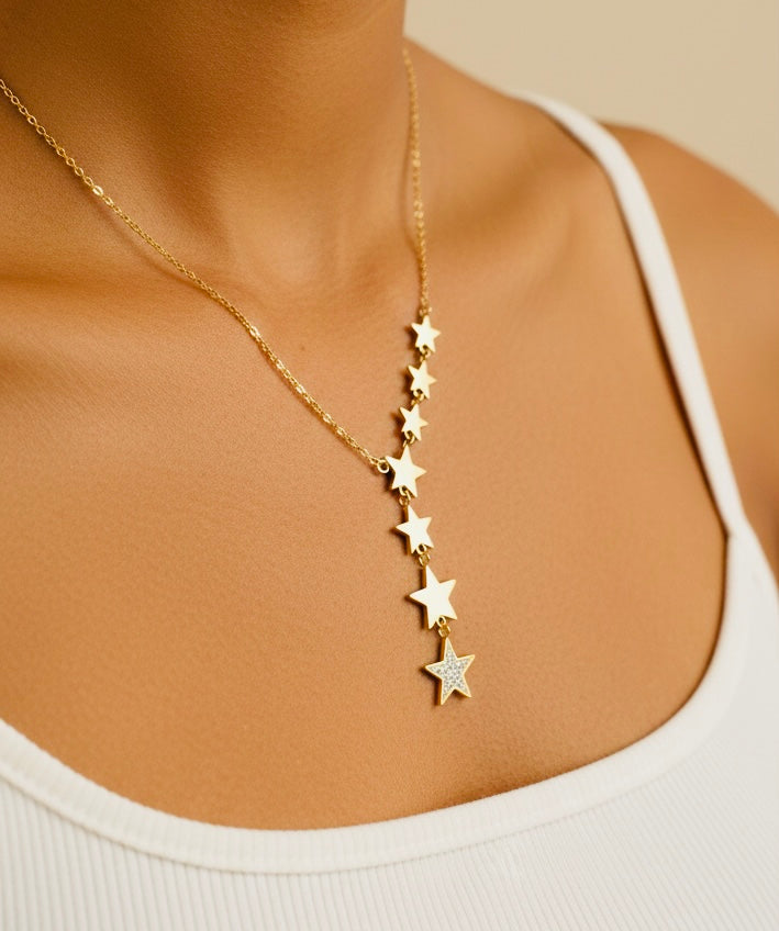 Stars Studded Long Necklace