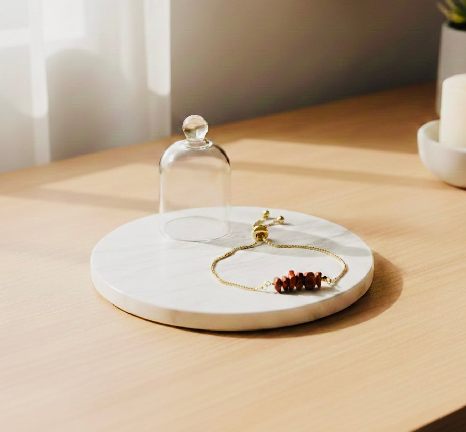 Red Jasper Antique Natural Stone Bracelet