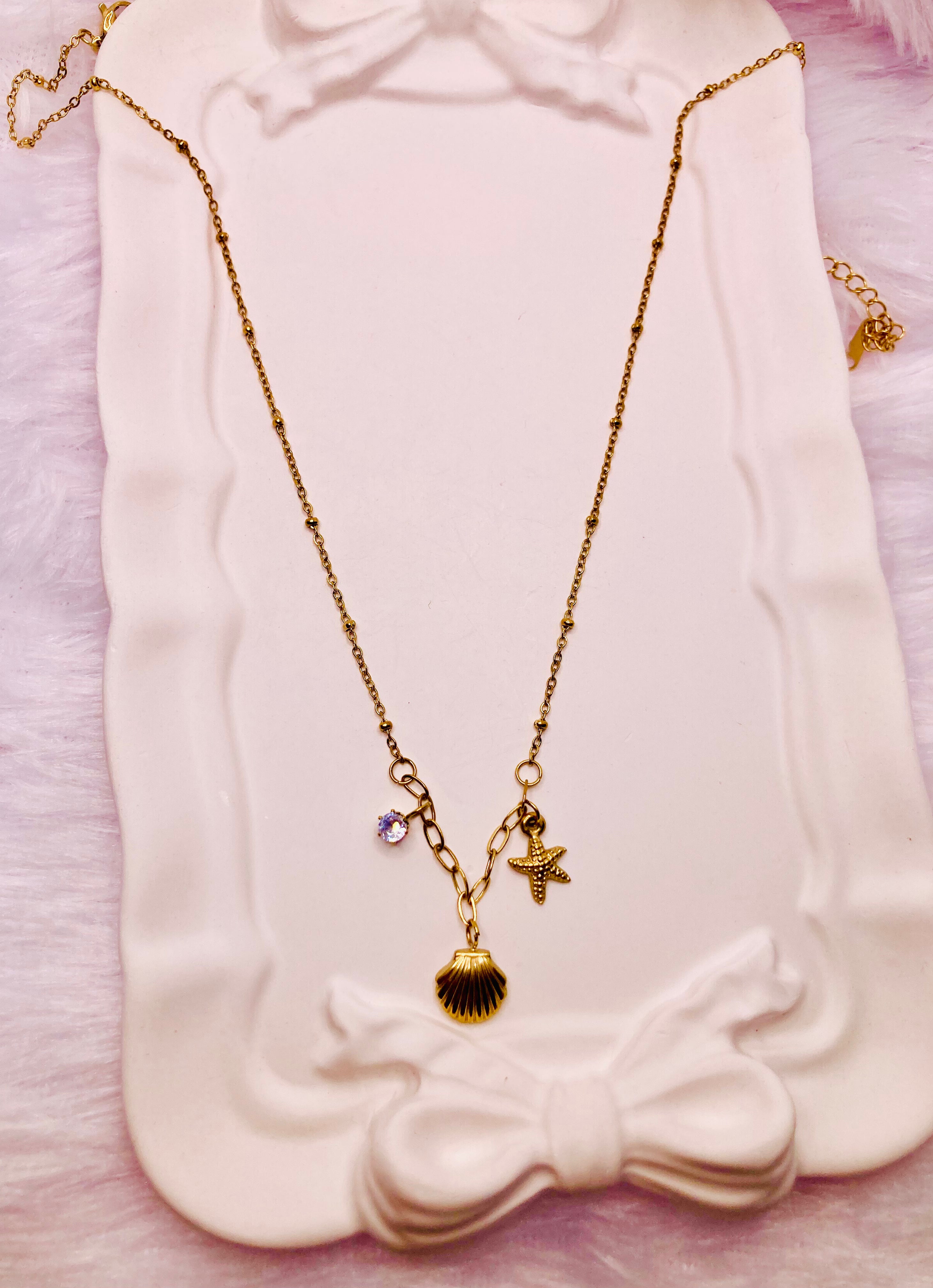 Shell Star Diamond Necklace