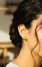 The Elara Gold Drop Studs