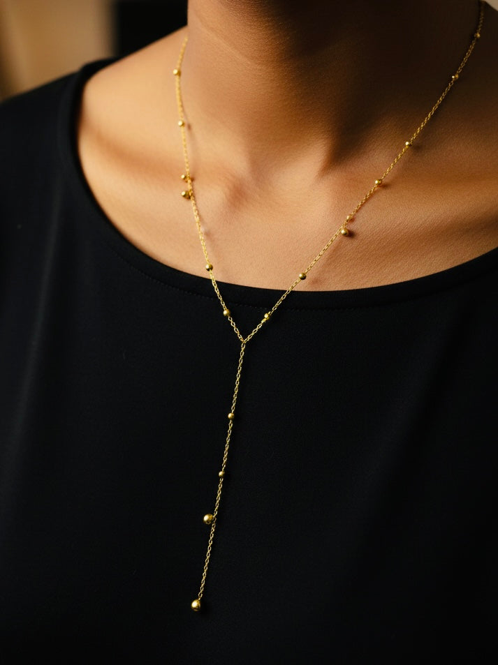 Long beaded occasion wear necklace