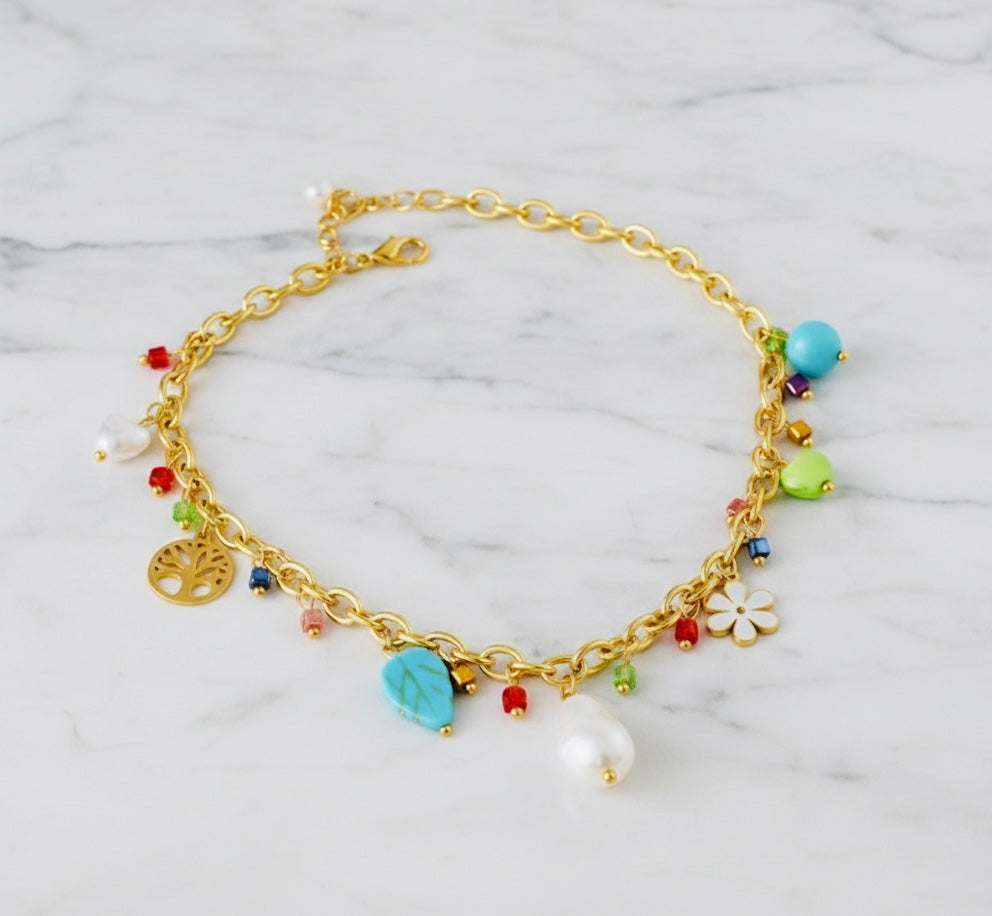 Boho charms necklace