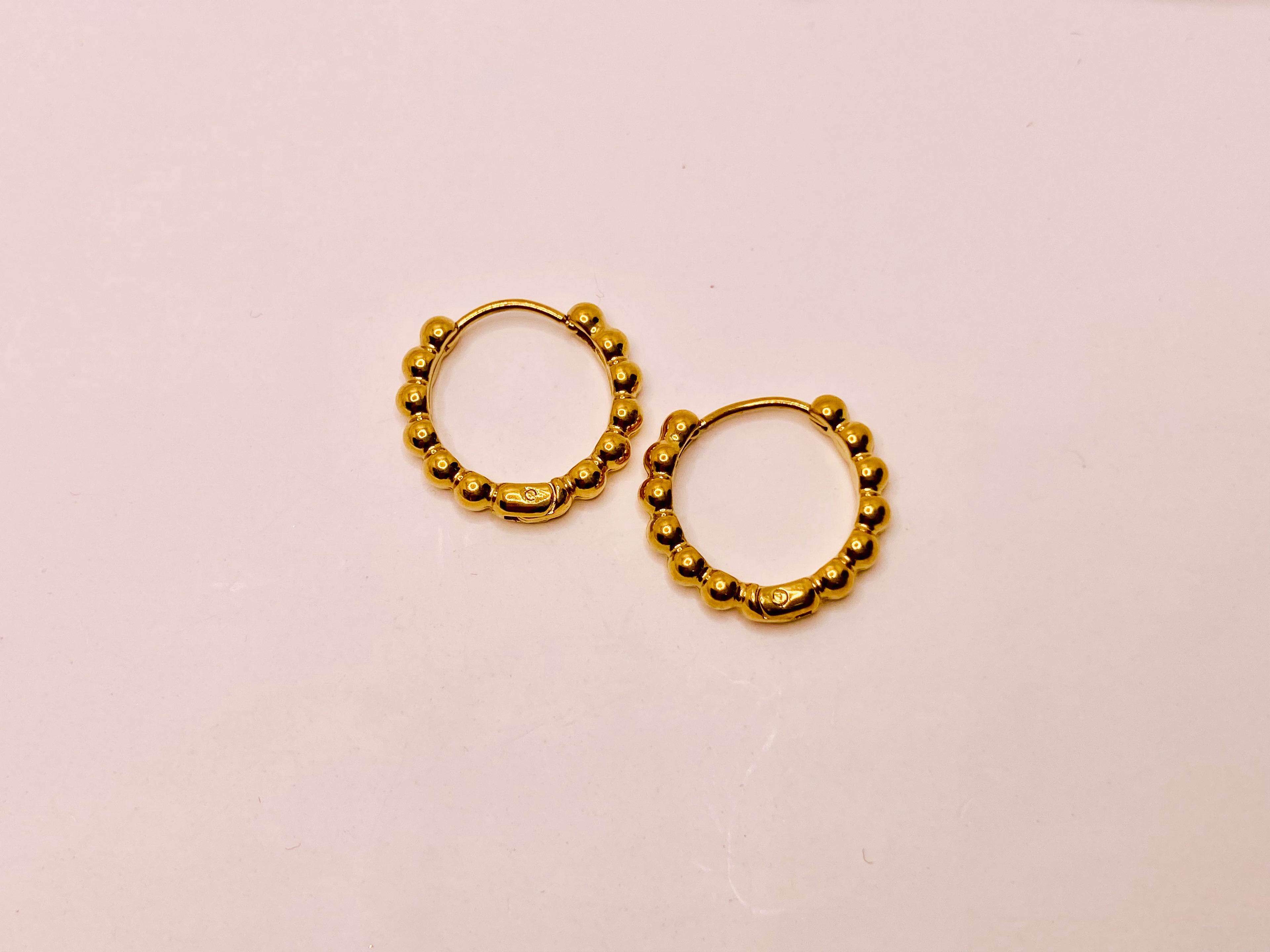 The Golden Rosary Loop Earrings For Everyday Wear