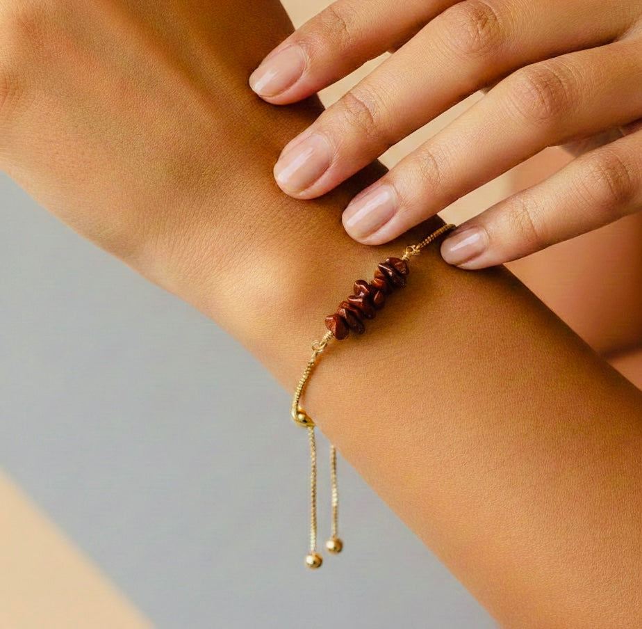 Red Jasper Antique Natural Stone Bracelet