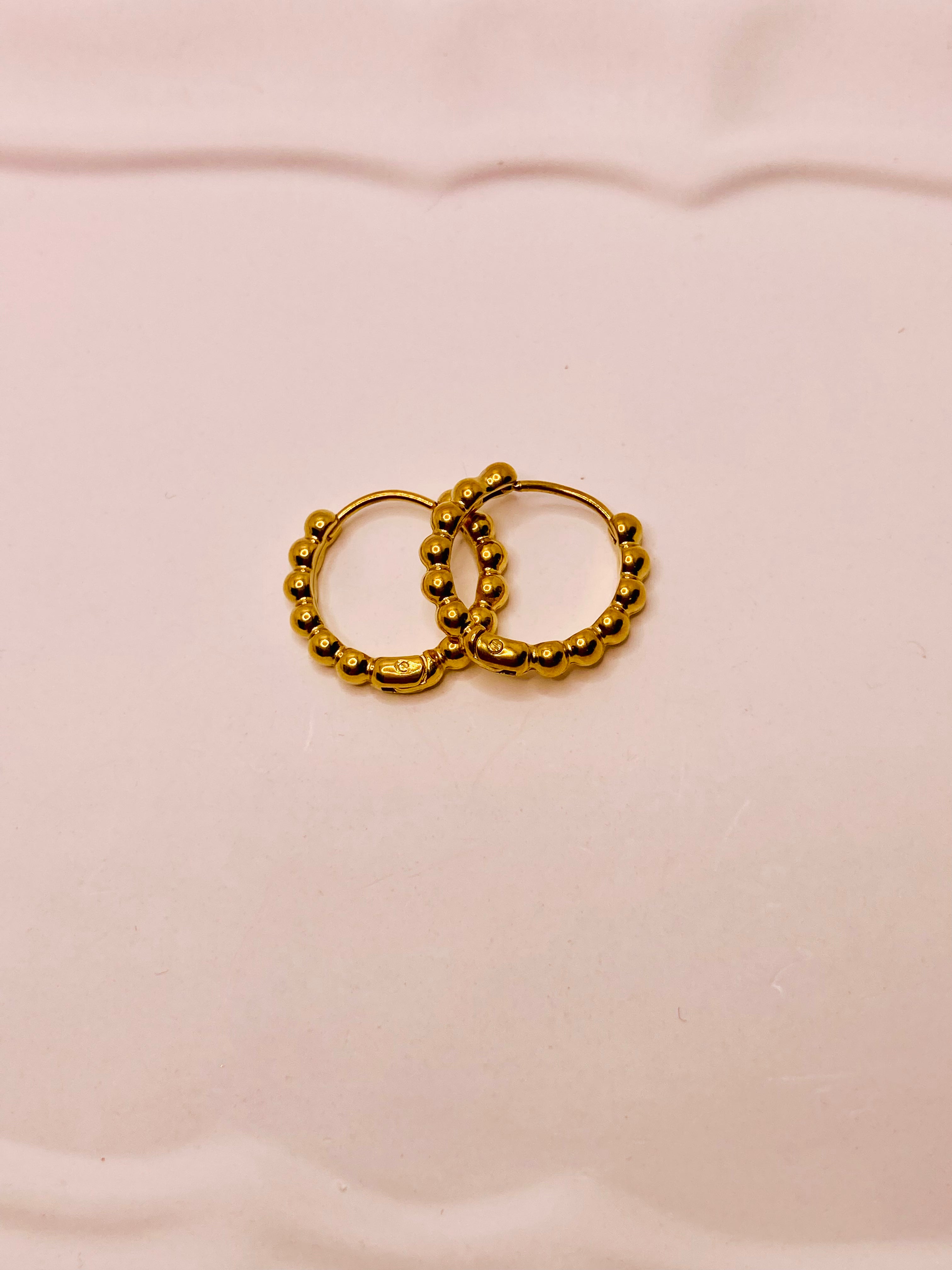 The Golden Rosary Loop Earrings For Everyday Wear