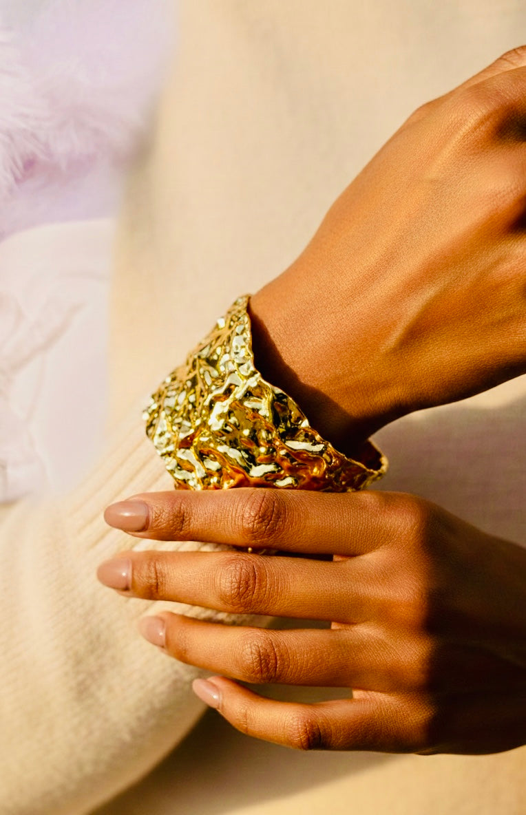 The Molten Echo heavy Cuff Bracelet