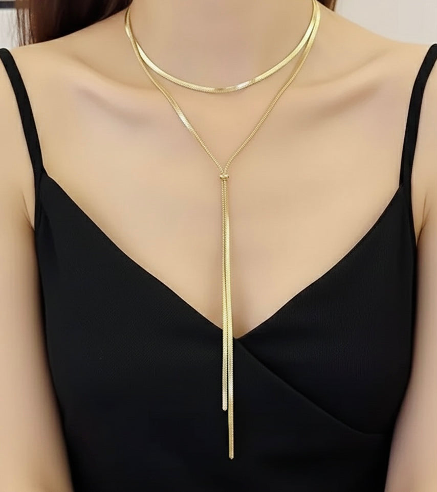Long Party Wear Adjustable Necklace