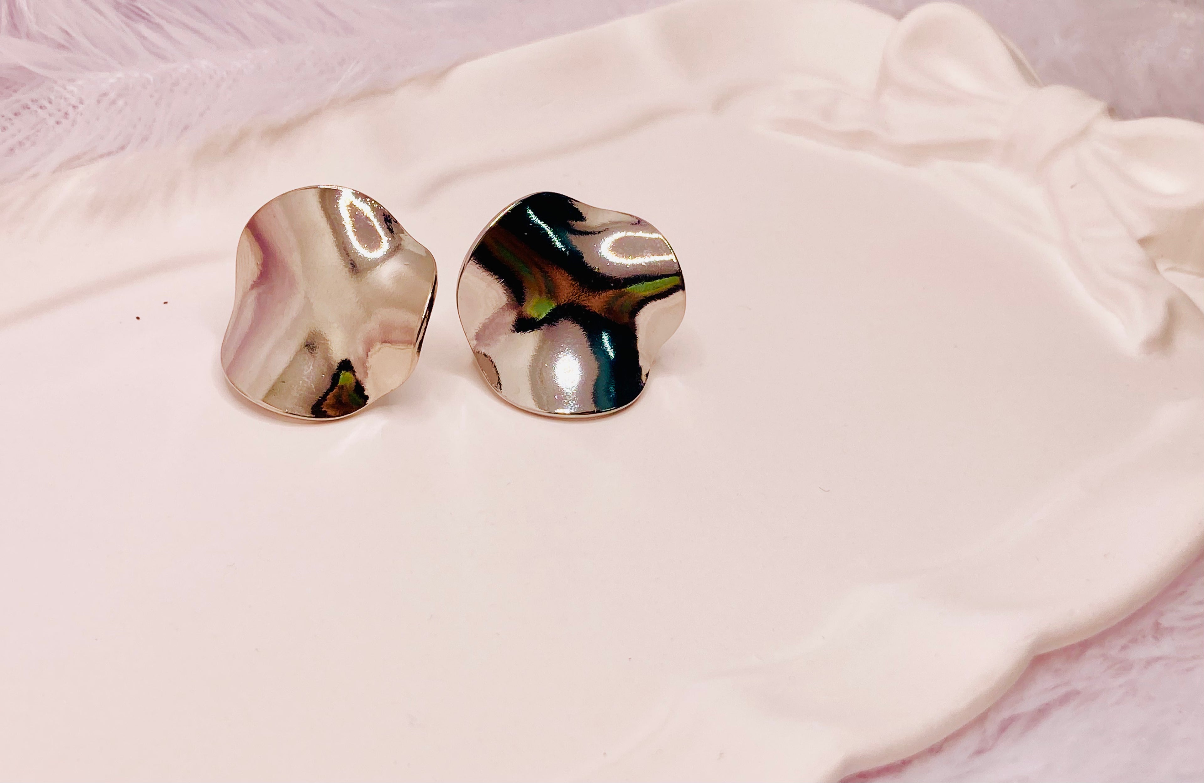 The Sculpted Moon Studs