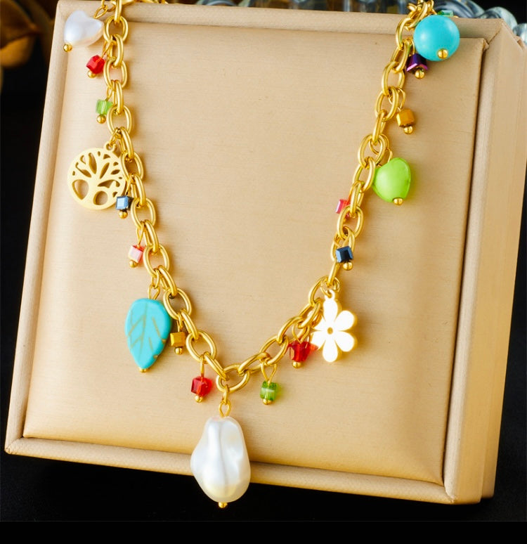 Boho charms necklace