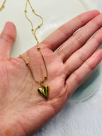 Heart Charm Beaded Necklace