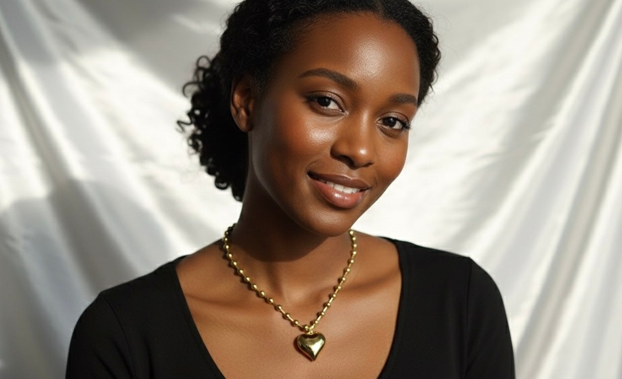 Heart Shaped Beaded Necklace