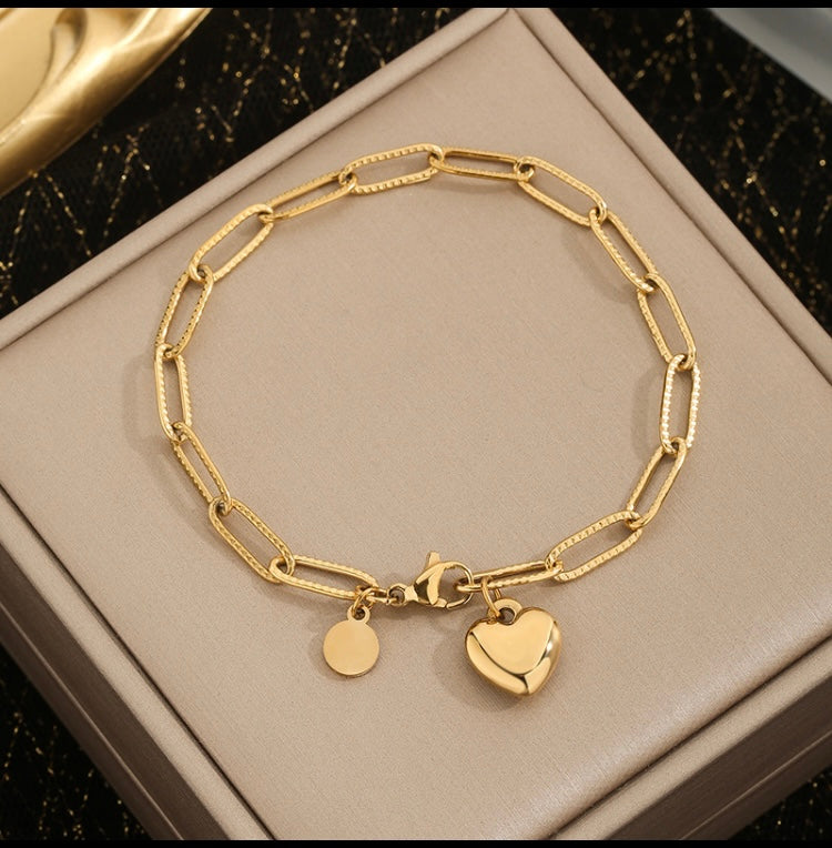 Heart Chain Bracelet