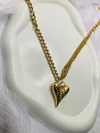 Heavy Double Layered Heart Necklace