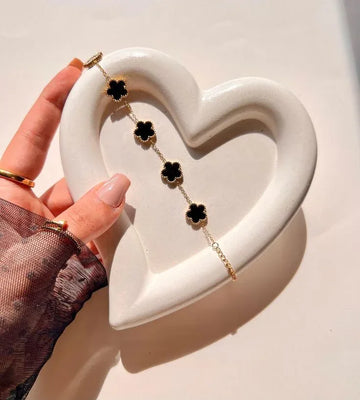 The Midnight Meadow Clover Bracelet