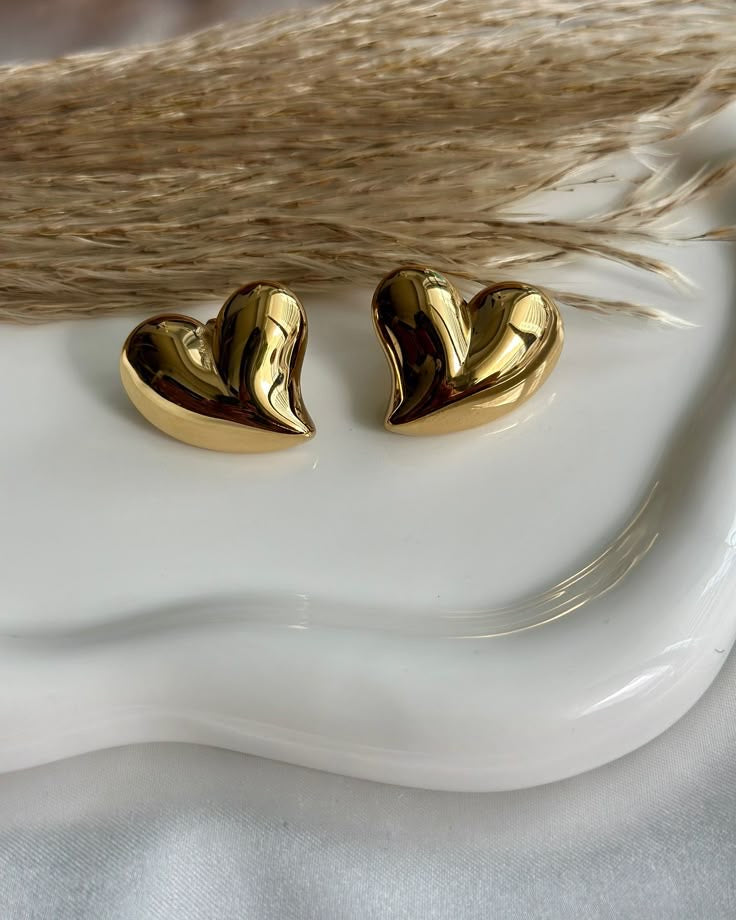 The Molten Muse Heart Studs