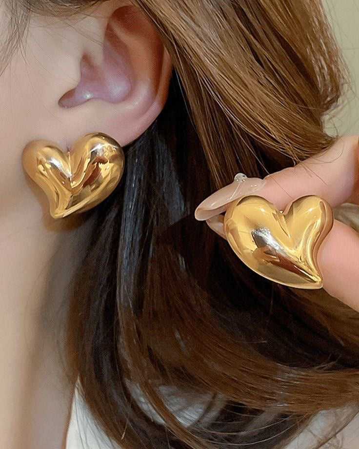 The Molten Muse Heart Studs