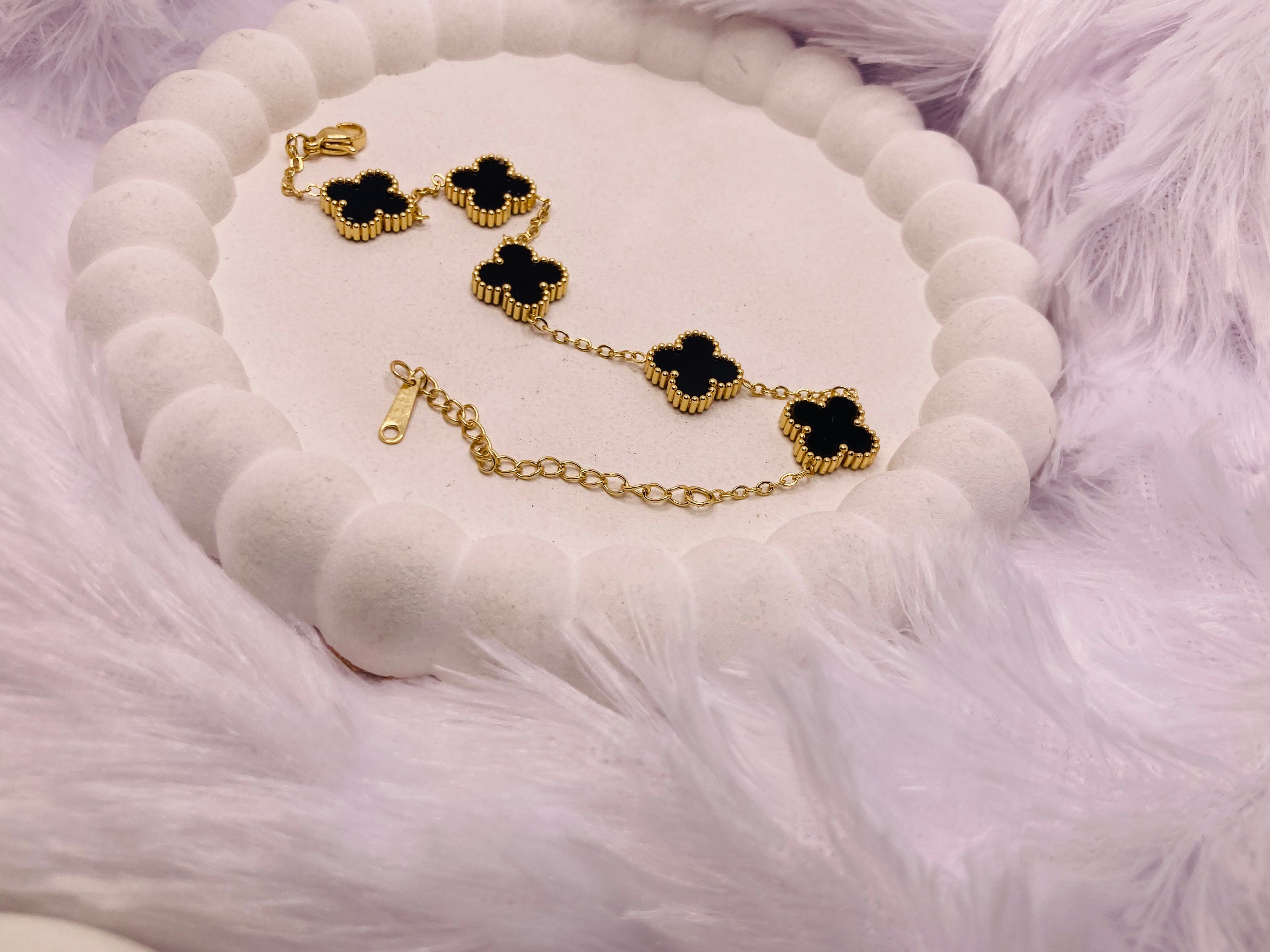 The Midnight Meadow Clover Bracelet