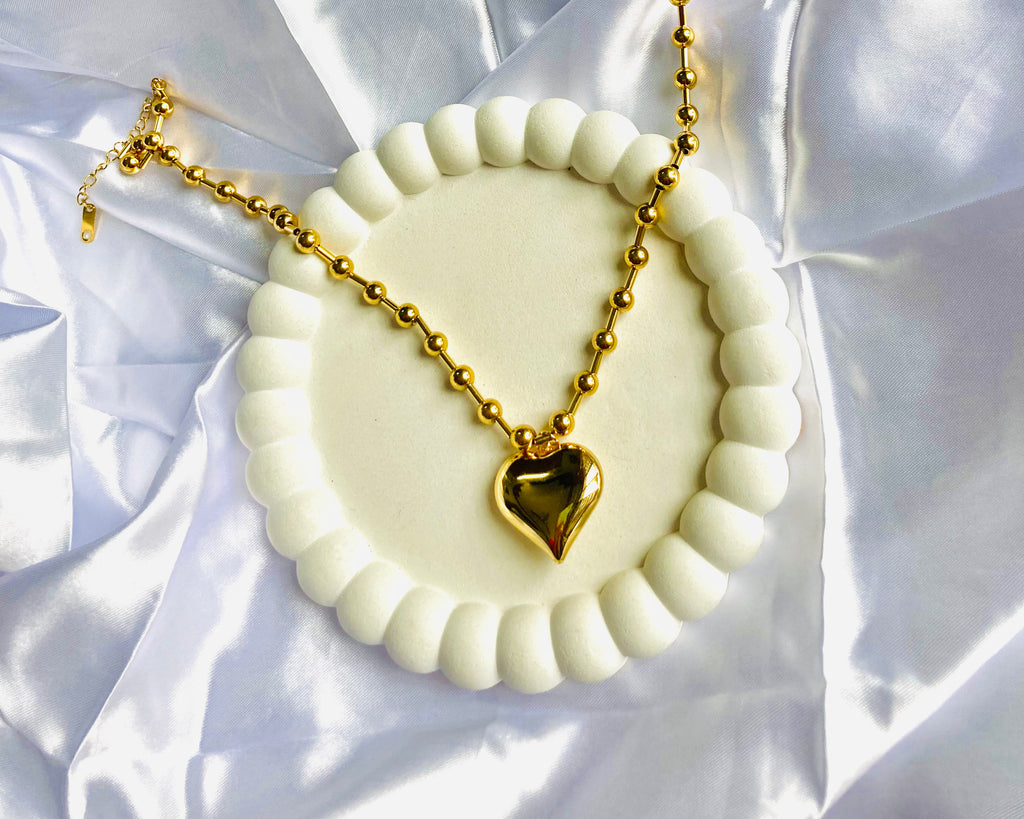 Heart Shaped Beaded Necklace