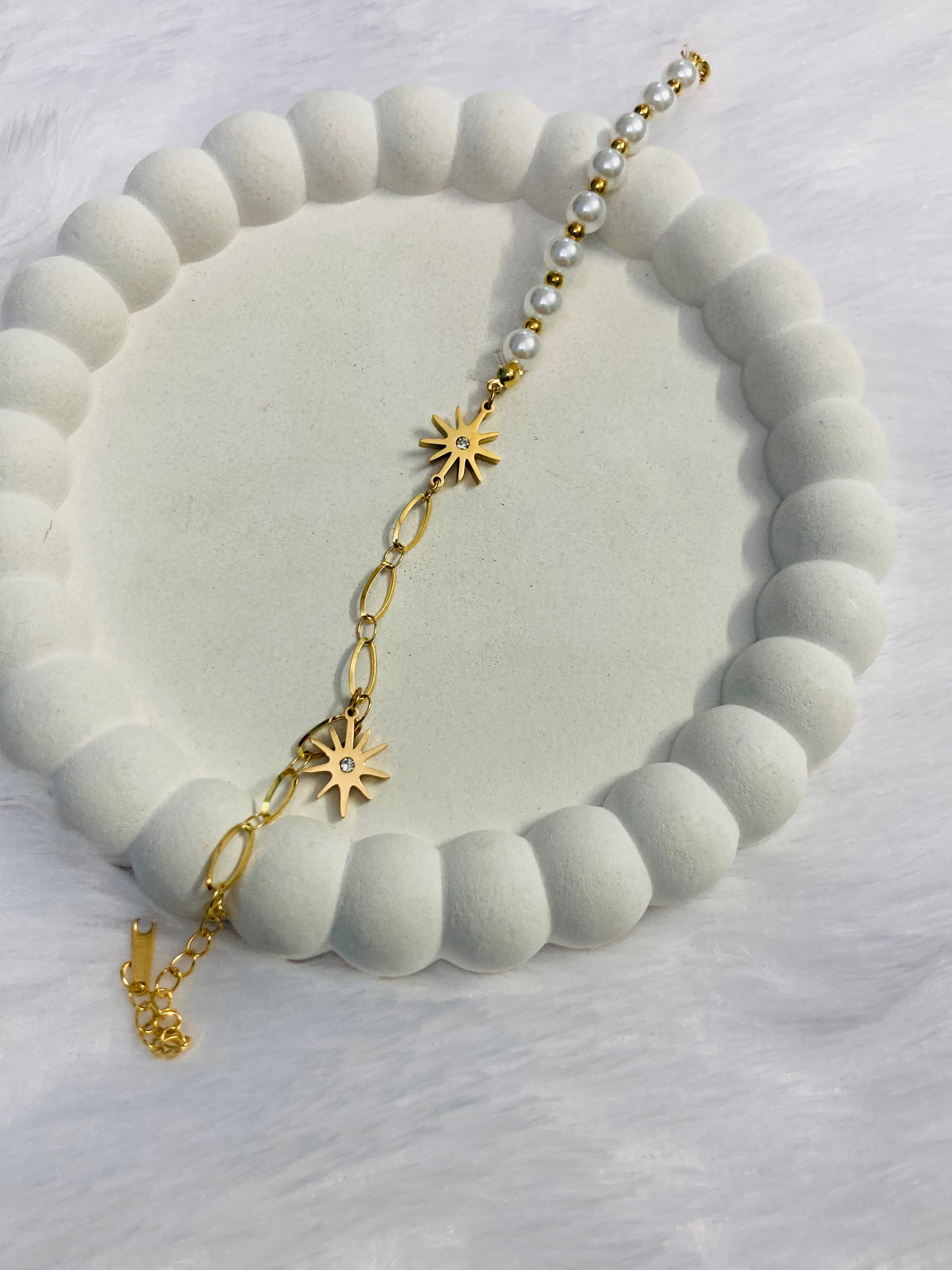 Star and Pearls Bracelet