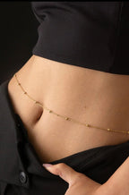 Tropical Gold Beaded Thin Waist Chain