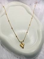 Heart Charm Beaded Necklace