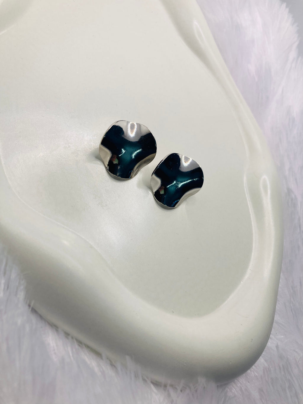 Silver Simple Statement Earrings