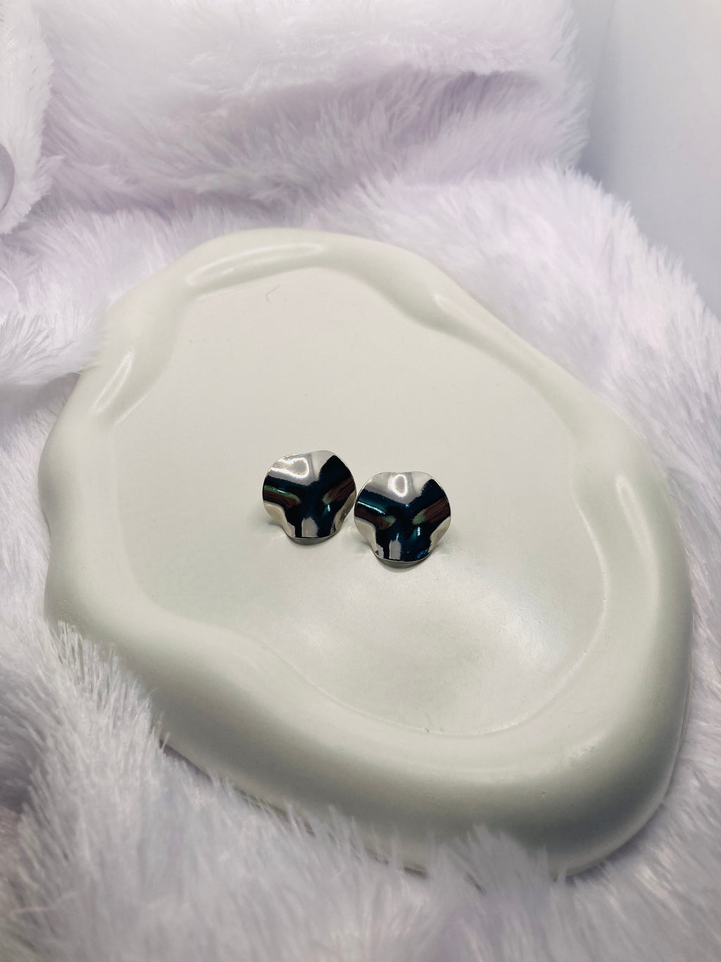 Silver Simple Statement Earrings