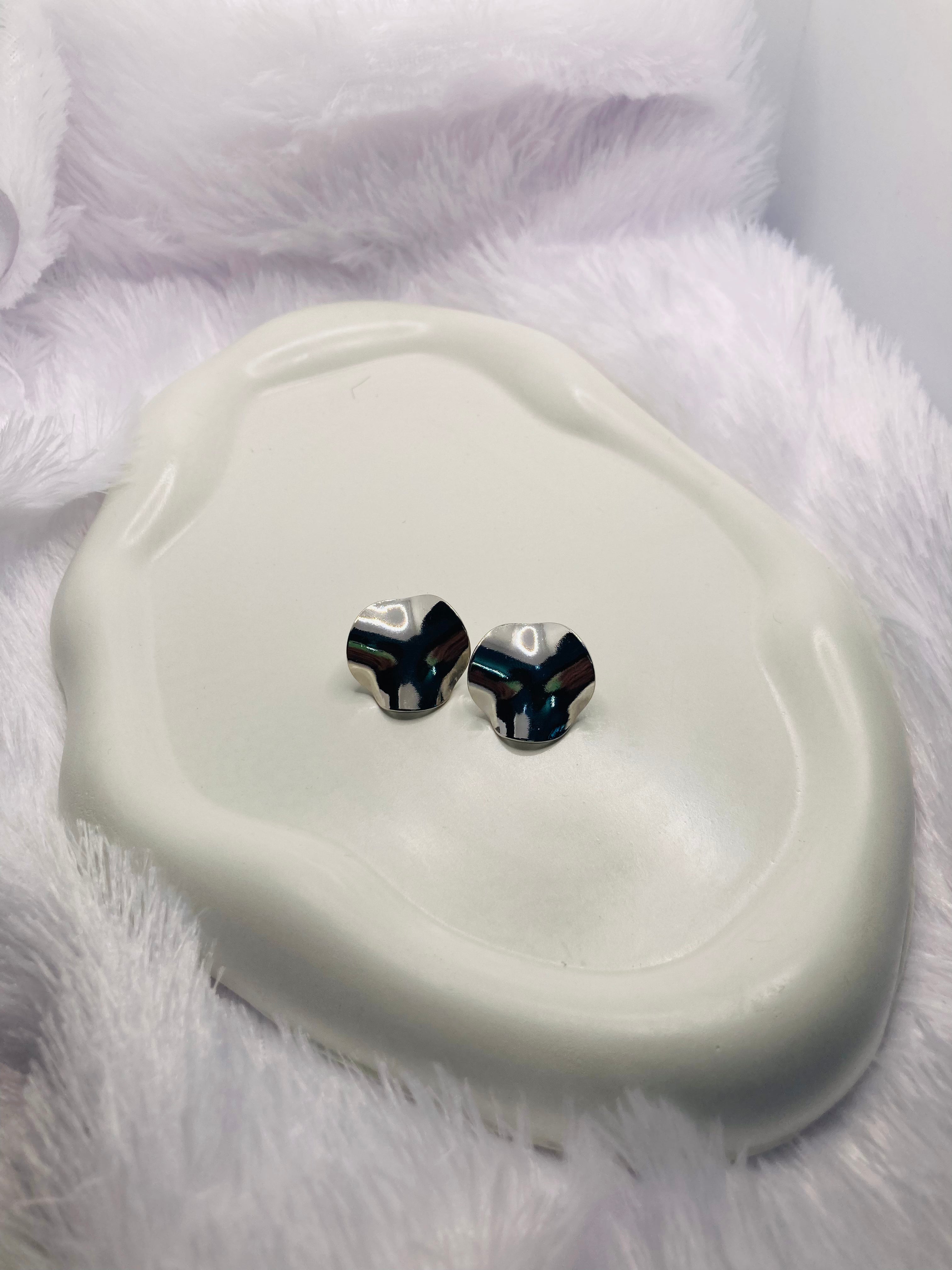 Silver Simple Statement Earrings