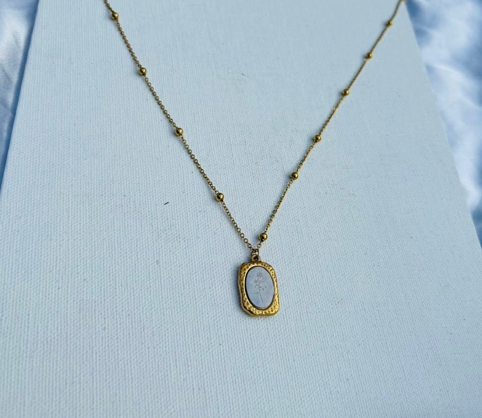 Mirror Flower Necklace