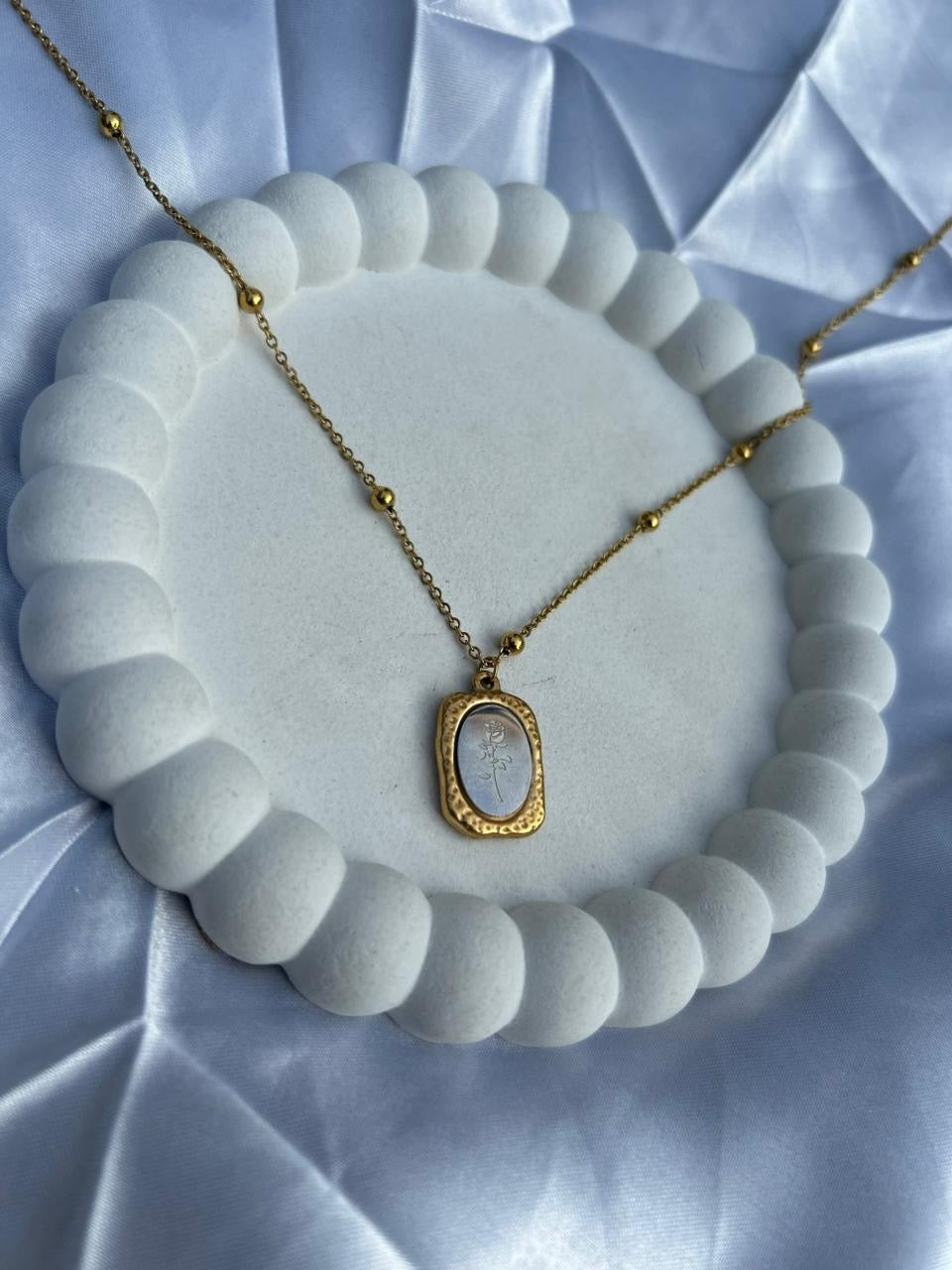 Mirror Flower Necklace