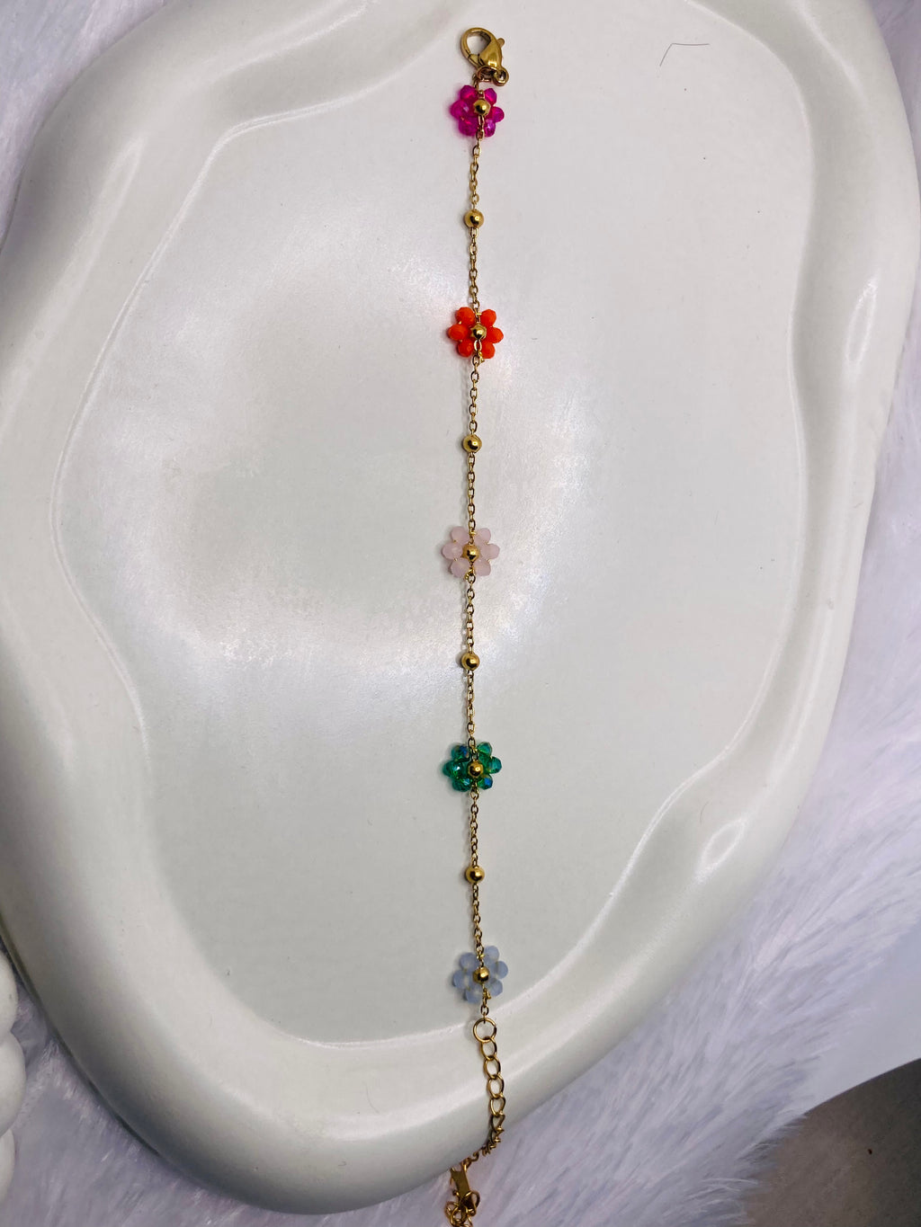 Multi Coloured Floral Bracelet