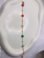 Multi Coloured Floral Bracelet