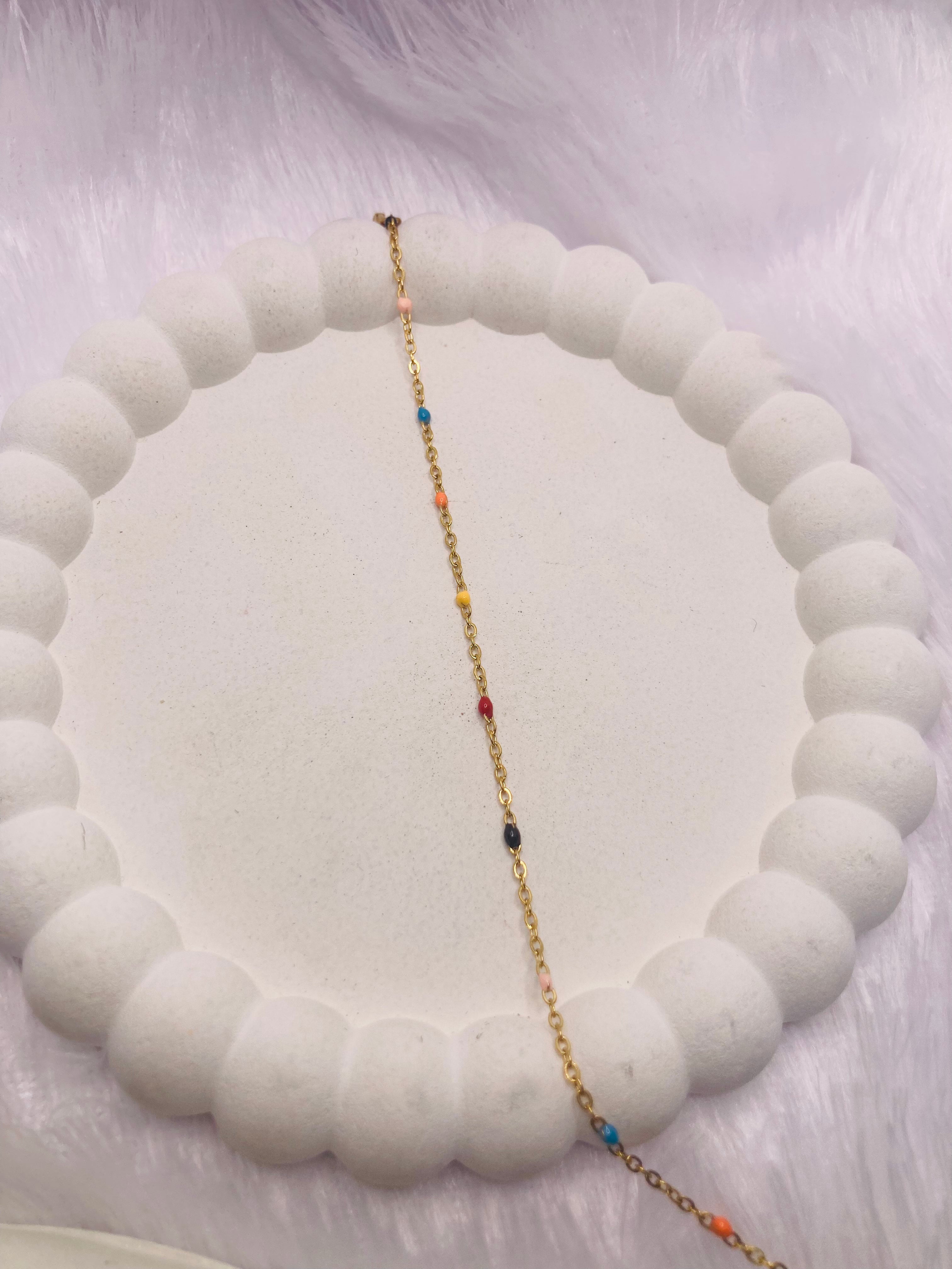 Multi Colored Thin Anklet