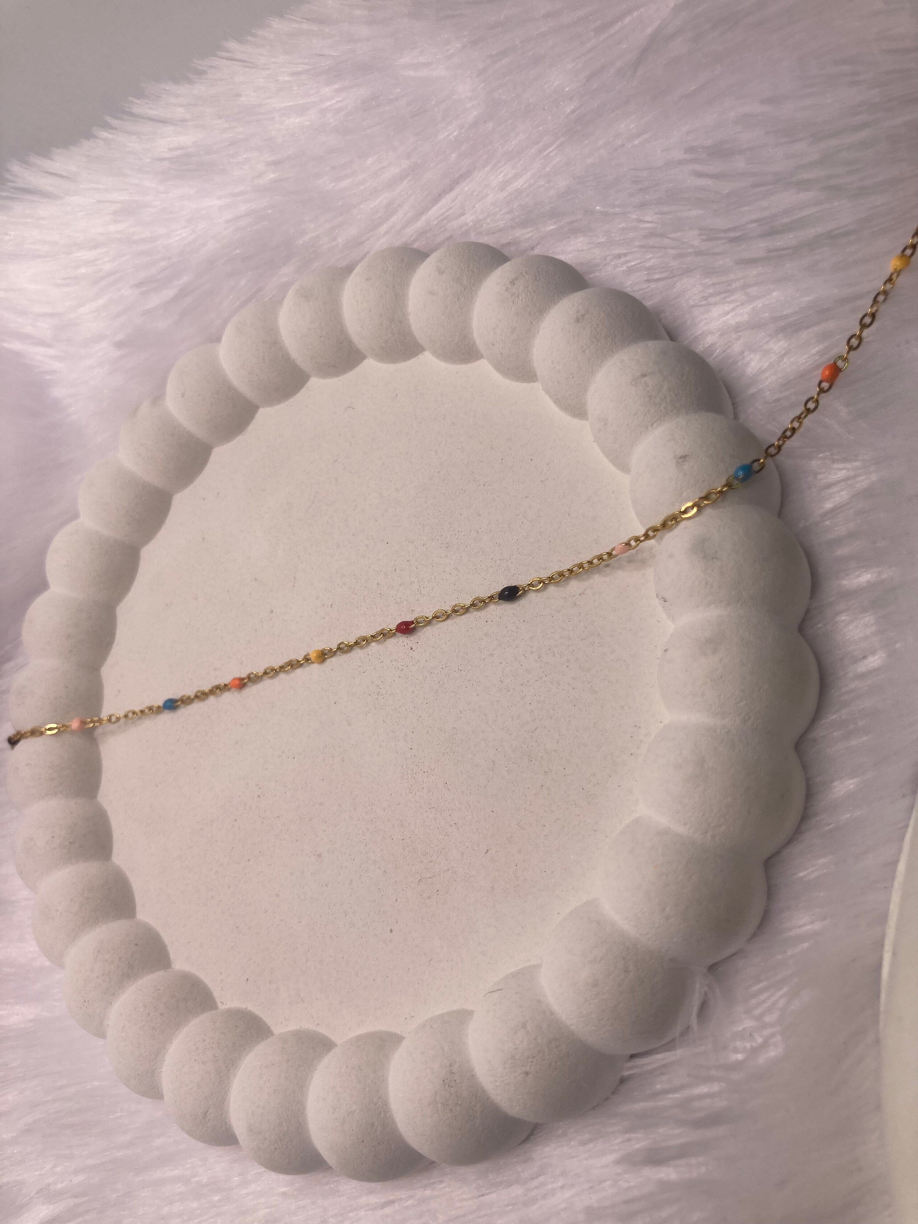 Multi Colored Thin Anklet