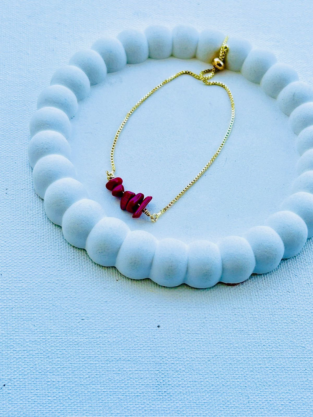 Red Jasper Antique Natural Stone Bracelet