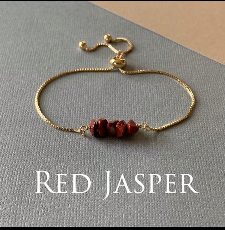 Red Jasper Antique Natural Stone Bracelet