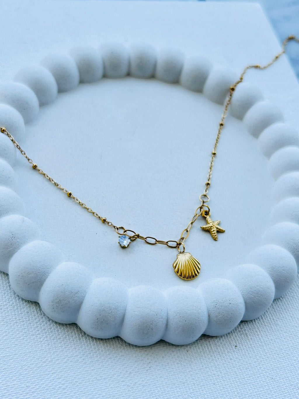 Shell Star Diamond Necklace