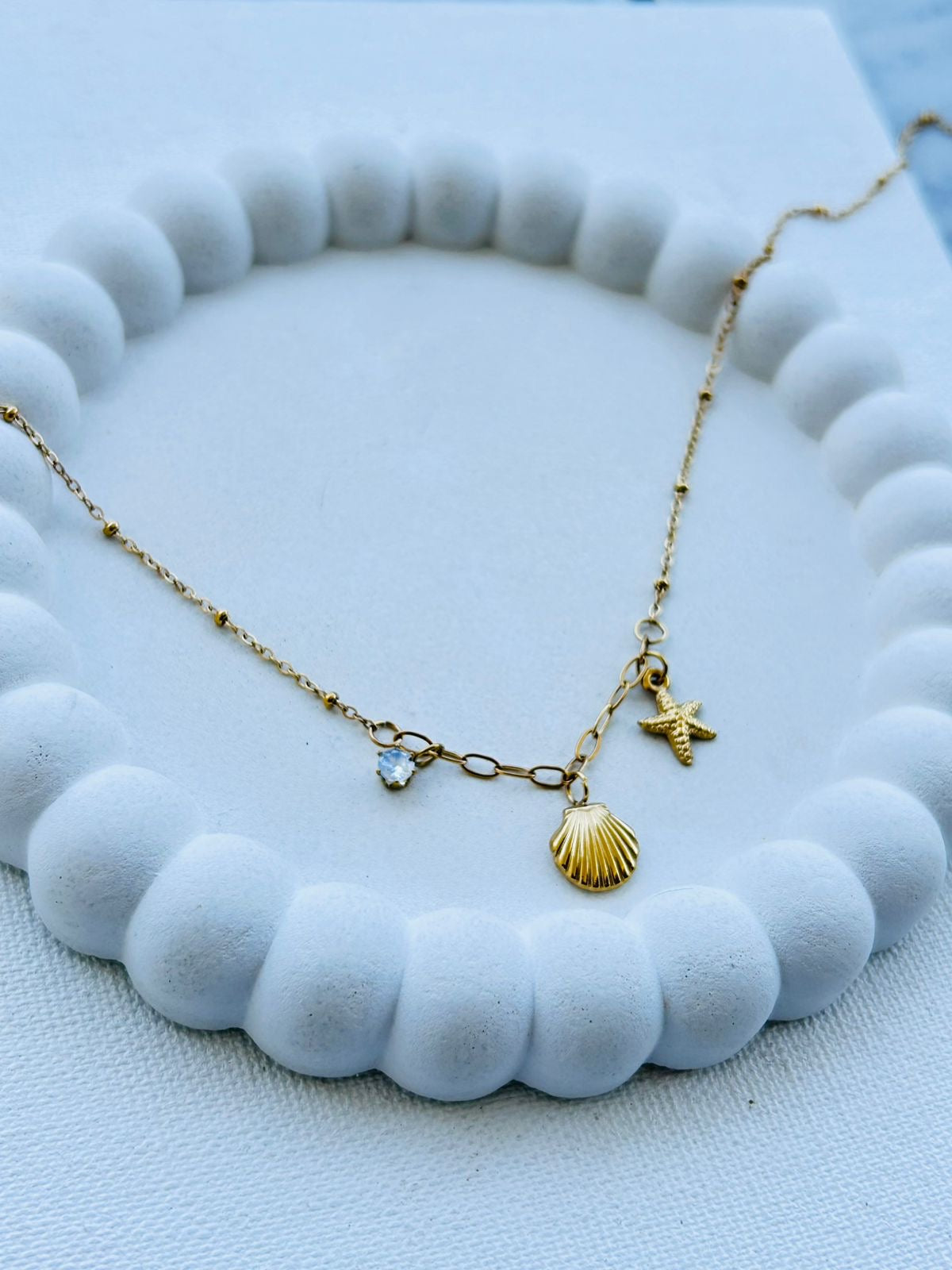 Shell Star Diamond Necklace