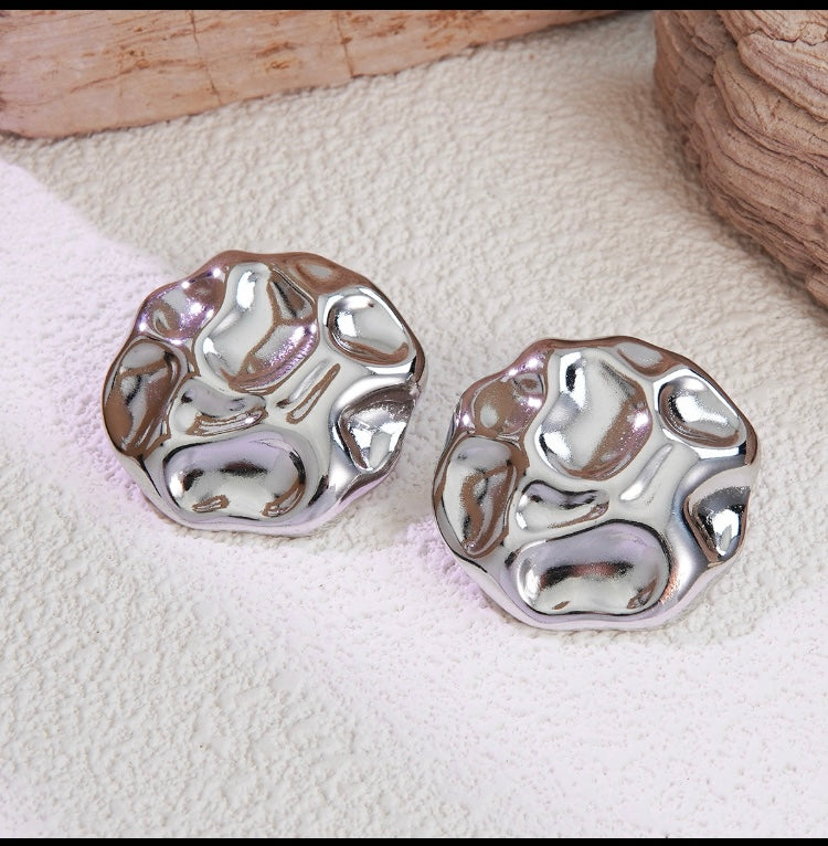 Silver Round Studs
