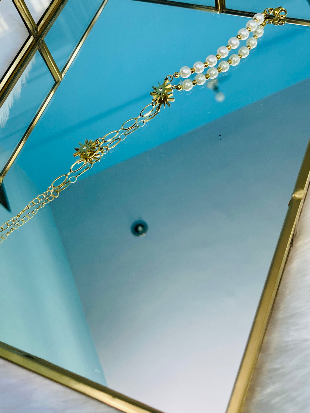 Star and Pearls Bracelet