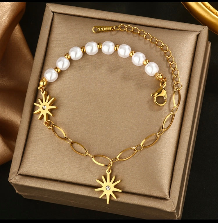 Star and Pearls Bracelet