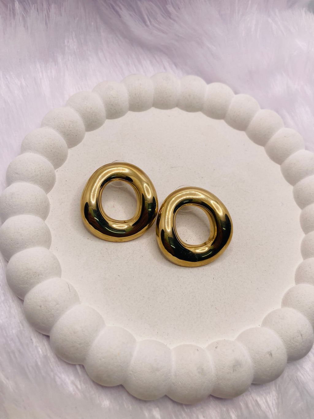 Statement Round Everyday Stud Earrings